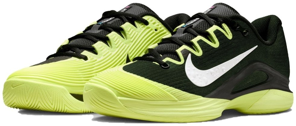Кроссовки женские Nike Vapor 12 Hard Court Premium, Черные/Салатовые, для твердых кортов (р. 27)
