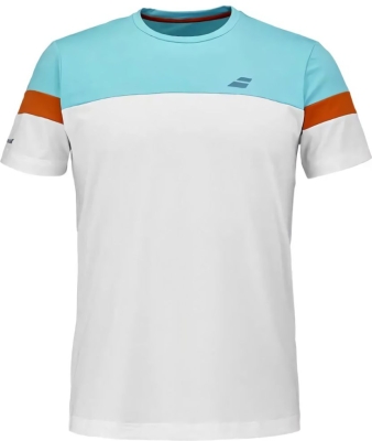 (EU) Футболка мужская Babolat Performance Pro, Бирюзовая;Белая (L)