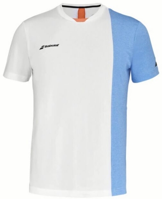 (EU) Футболка для мальчиков Babolat Play с круглым вырезом, Белая (S/M)