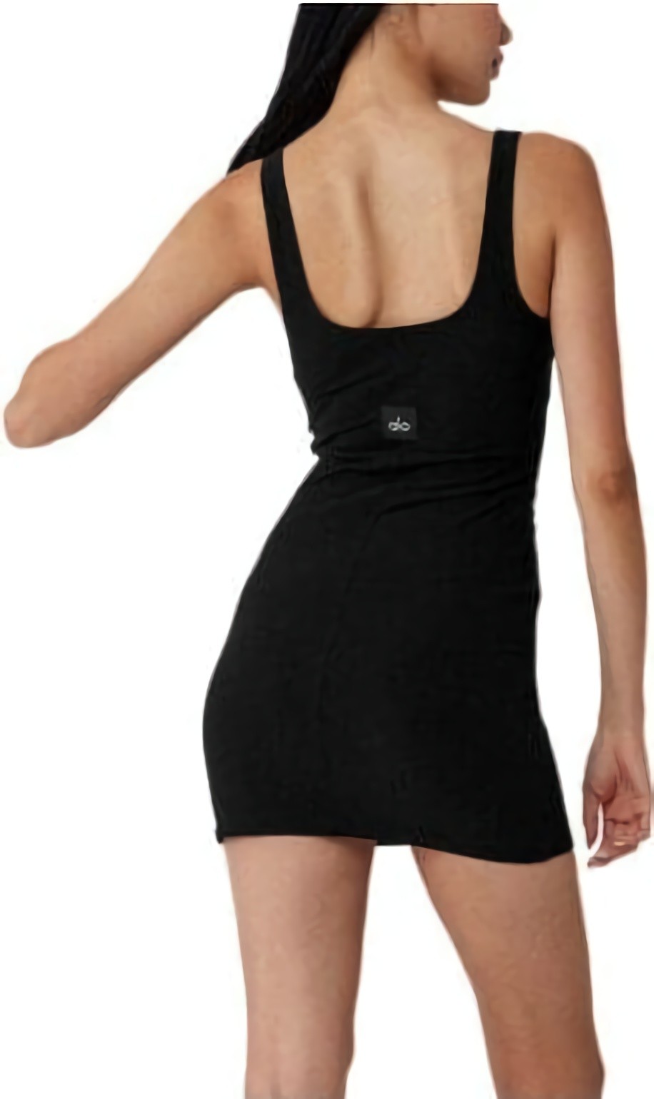 (CN) Платье-комбинация женское Alo Yoga Crew Neck Moderate Short Slip, Чёрное (XS)