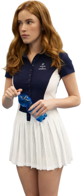 Платье-комбинезон женское Madaia & San Benedetto, Белое/Синее (L)