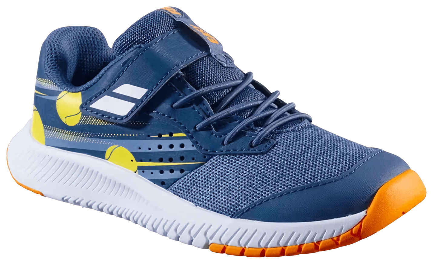 Кроссовки детские Babolat Pulsion All Court Kid, Синие/Жёлтые (р. EUR 32)