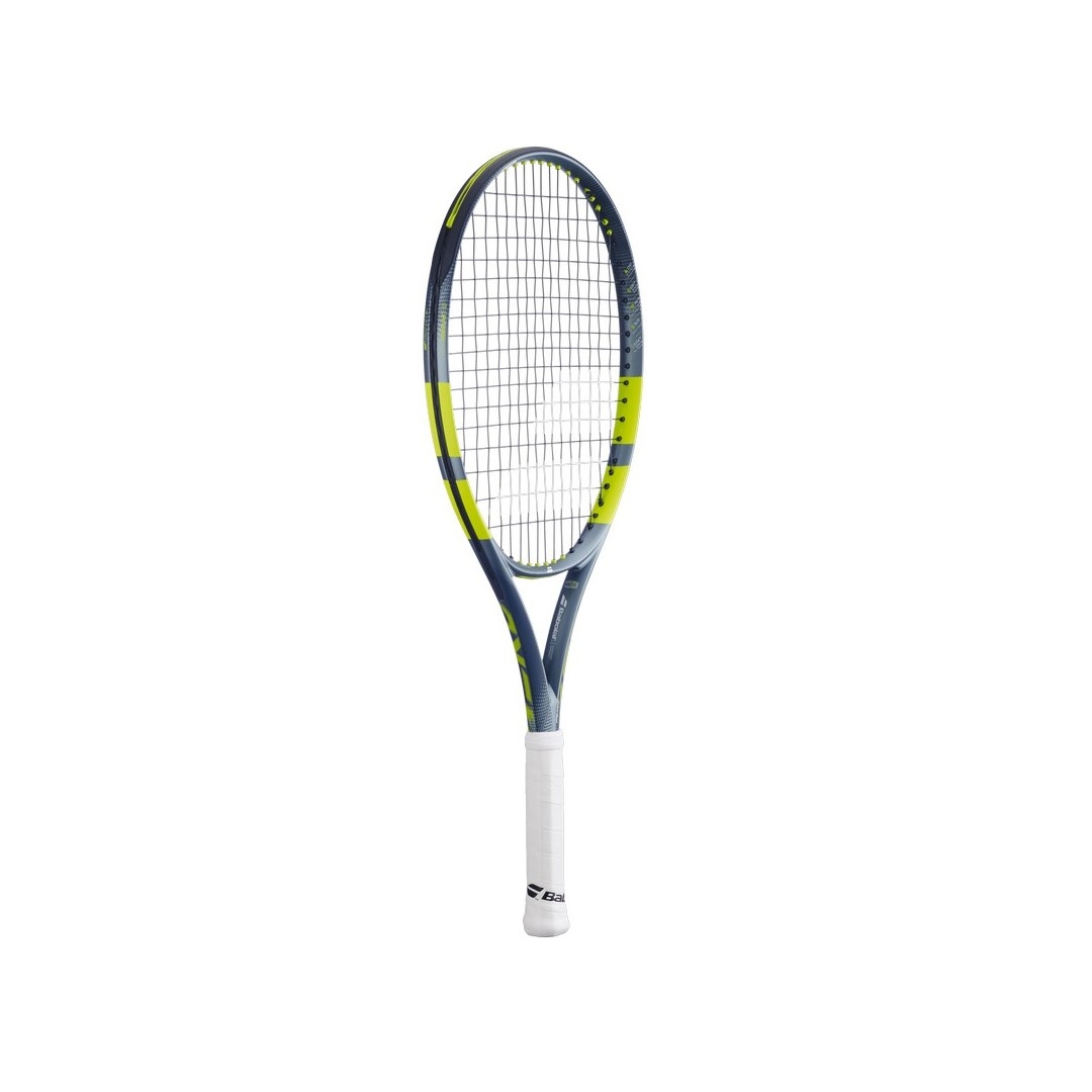 Ракетка для тенниса Babolat Pure Aero Junior 25, ручка 000, Серая/Жёлтая/Белая