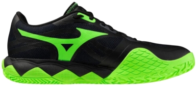 Кроссовки мужские Mizuno Wave Enforce Tour 2 Padel Black/Green 61Gb2605, Чёрные (р. 39.5)