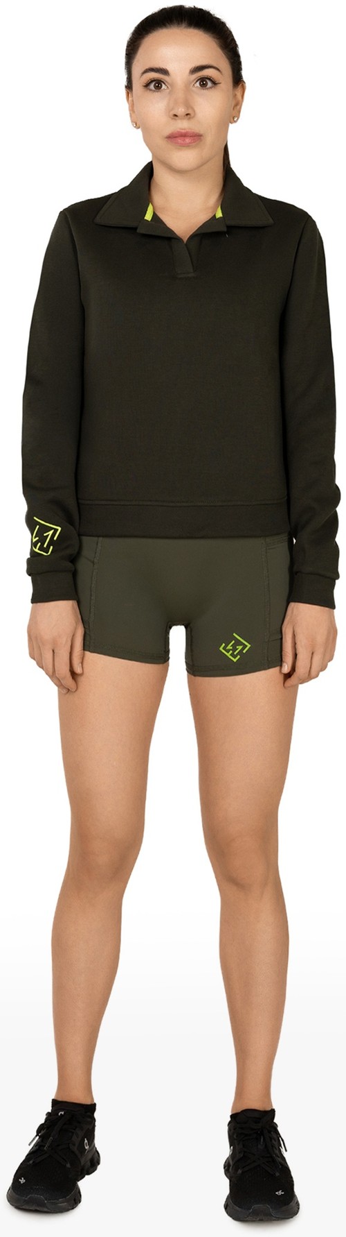 Свитшот женский Elewin Castor Dark Green, Темно-зеленый (M)