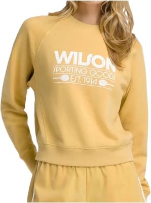(EU) Толстовка женская Wilson Sideline Crew, Желтая (XS)