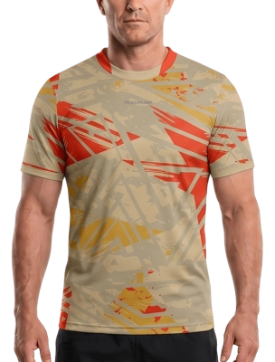 Футболка мужская TEAMRUSH M, Бежевая (XL)
