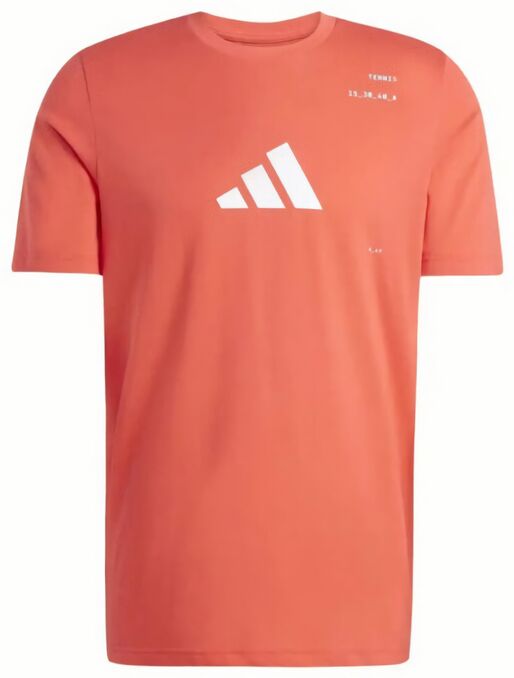 (EU) Футболка мужская Adidas с графическим принтом KME04, Оранжевая (S)