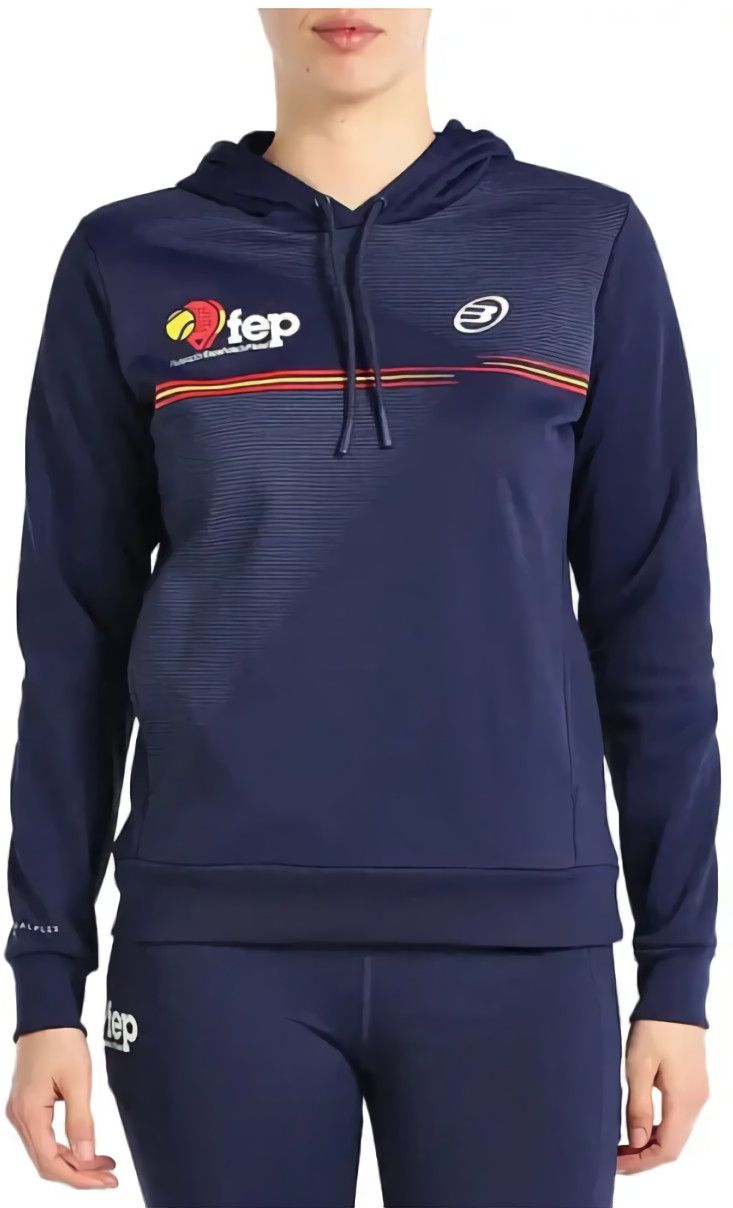 (EU) Свитшот женский Bullpadel FUENLA WOMAN SWEATSHIRT с капюшоном, Синий (M)