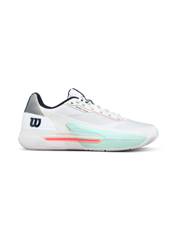 WILSON RUSH TOUR 5 CLAY WHITE/TURQUOISE/CORAL WRS338260