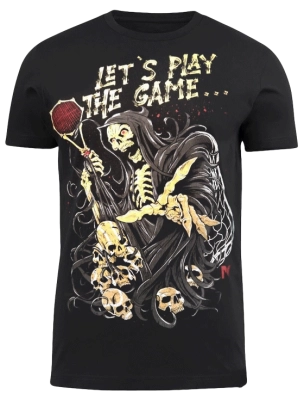 Футболка мужская Tennis Technology Death Game M, Чёрная (XS)