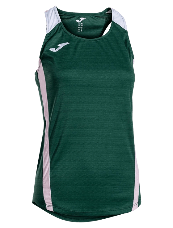 Топ женский Joma Montreal Sleevelees Shirt W, Зелёный/розовый (L)