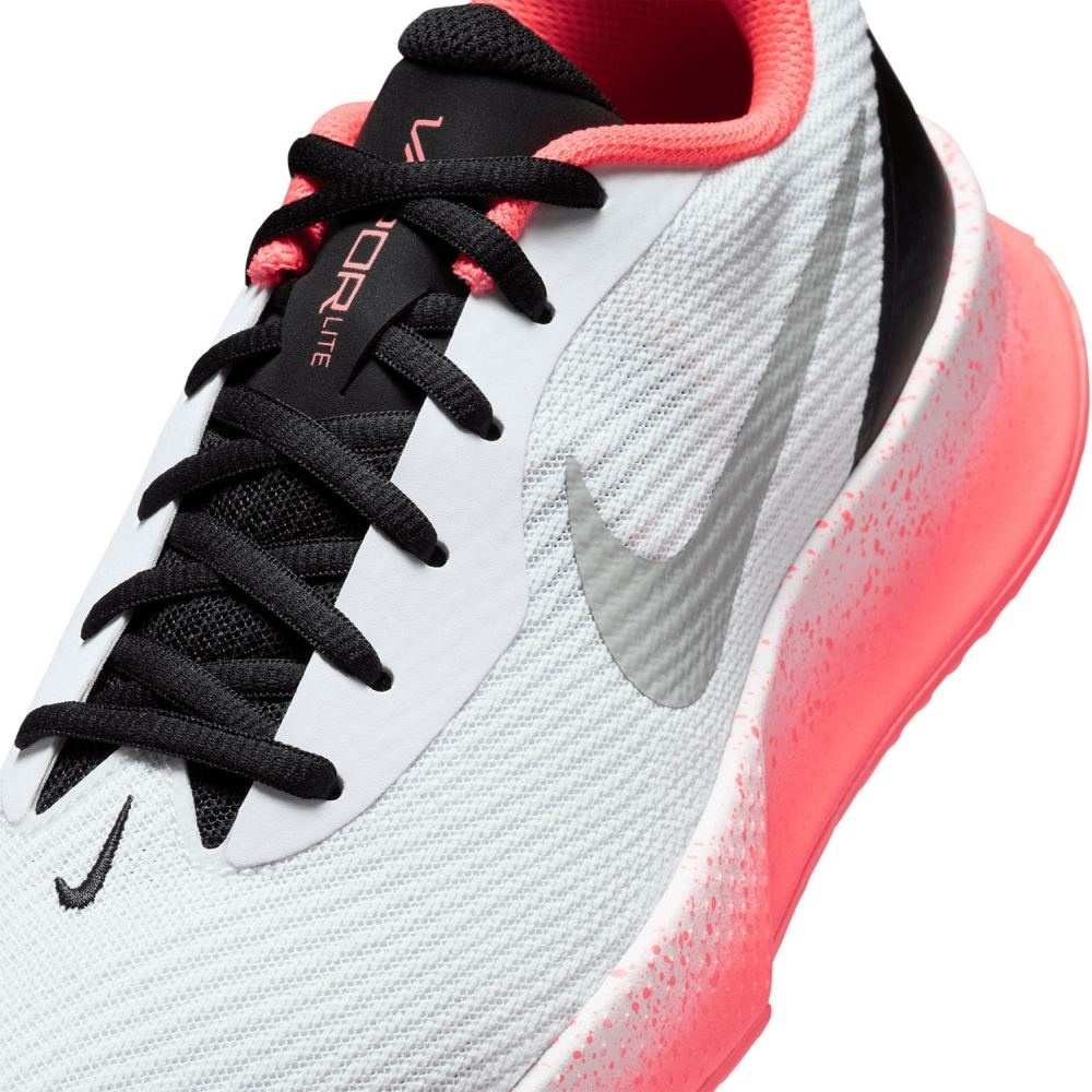 Кроссовки женские Nike Vapor Lite 3 HC, Белый/Черный/Оранжевый, для твердых кортов, с амортизацией Zoom (р. 41)