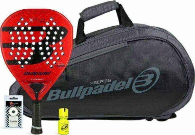 Набор ракетка Bullpadel Xplo Comfort 2025 + Сумка Bullpadel Avant 2 Grey + Овергрип Shockout + Защитная лента + Банка геля Bullpadel Dry
