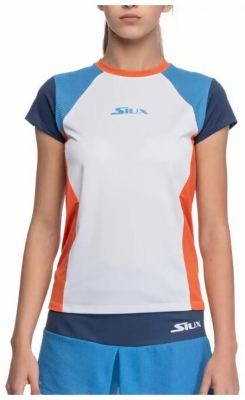 (EU) Футболка женская Siux с цветными блоками, Белая (M)