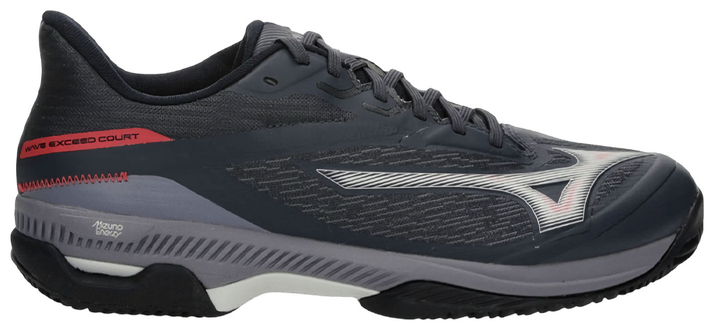 Кроссовки мужские Mizuno Wave Exceed Court Clay, Odyssey Gray/White/BlueGranite, для грунтовых кортов (р. EUR 41)