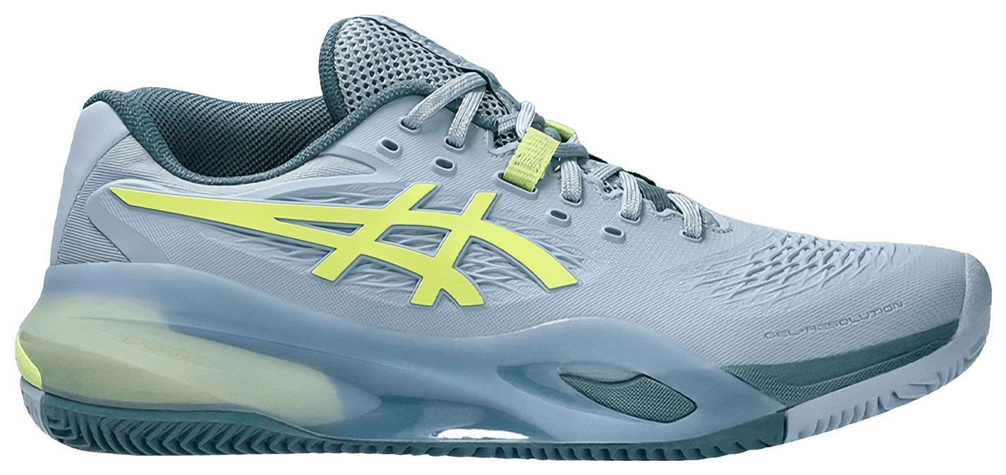 Кроссовки мужские Asics Gel-Resolution X, Серо-Голубой/Фисташковый, грунтовые (р. EUR 42)