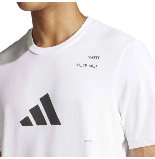 (EU) Футболка мужская Adidas с графическим принтом KME04, Белая (S)