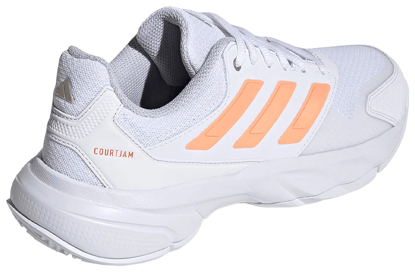 Кроссовки женские Adidas Courtjam Control 3, Кристально-Белый/Оранжевый (р. EUR 38)