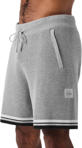 (CN) Шорты Alo Yoga 7" Sports Club Sweater Knit Basketball Short, Серые (L)