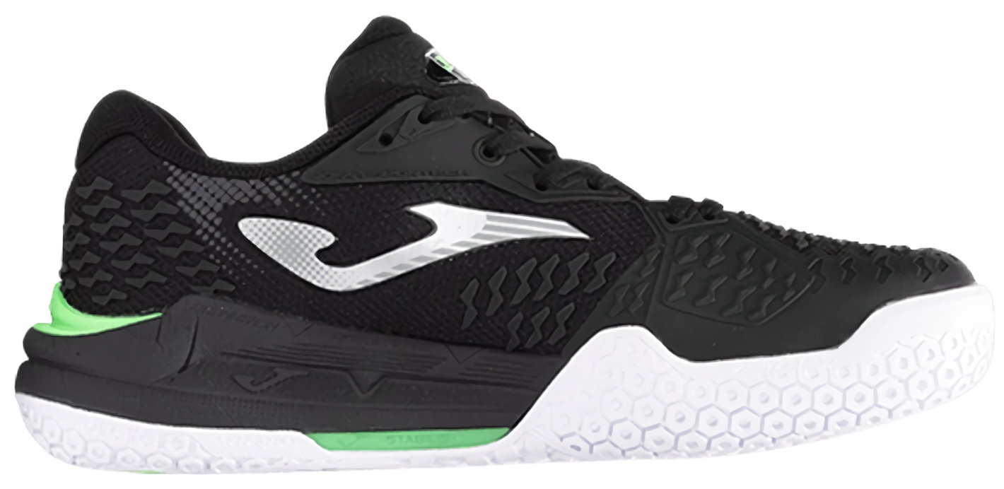 Кроссовки мужские Joma Ace Pro, Черные/Неоново-Зеленые, с карбоновой пластиной, для твердых покрытий (р. 42.5)