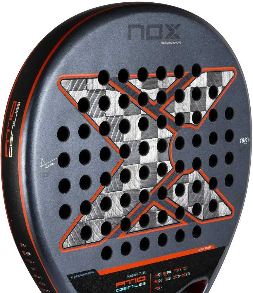 Ракетка для падел тенниса NOX At10 Genius 18K Alum 25 By Agustín Tapia