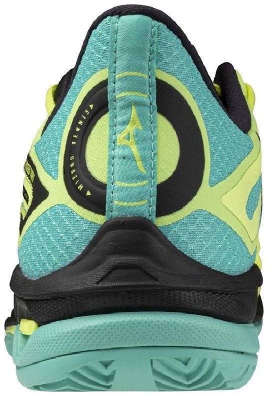 Кроссовки мужские Mizuno Wave Exceed Tour 6 CC, Жёлтые/Голубые, для грунта (р. 45)