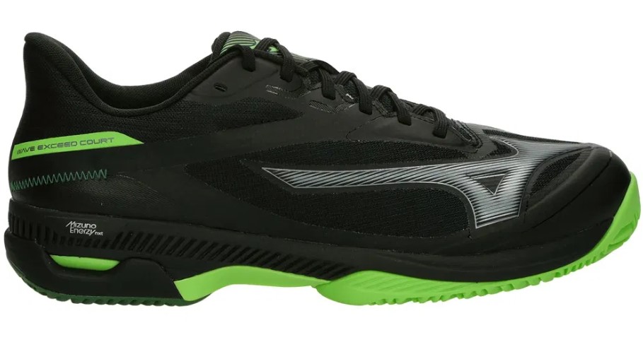 Кроссовки мужские для падела Mizuno WAVE EXCEED COURT PADEL, Черный/Зеленый (р.45)