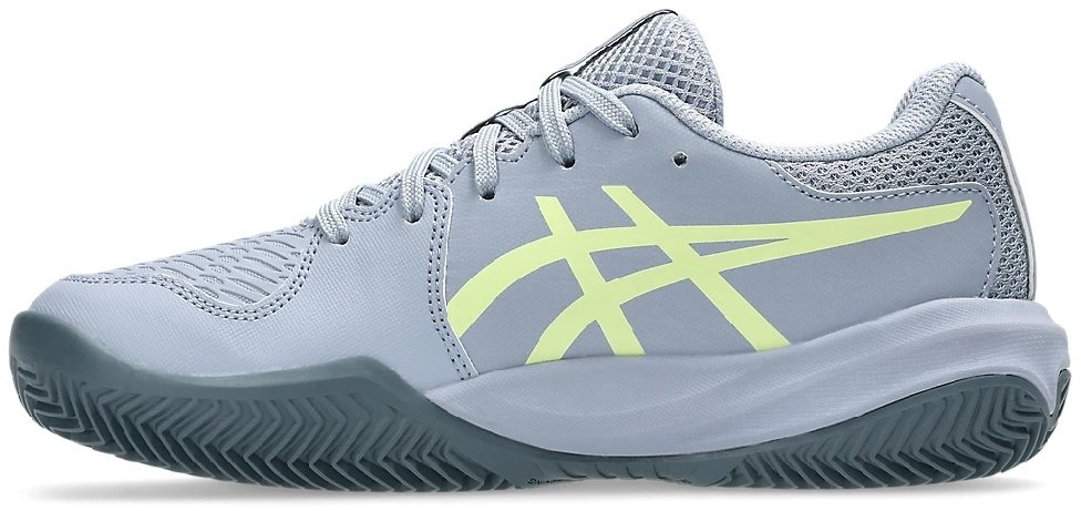Кроссовки мужские Asics Gel-Resolution X GS CLAY, Серые/Салатовые (р. 32,5)
