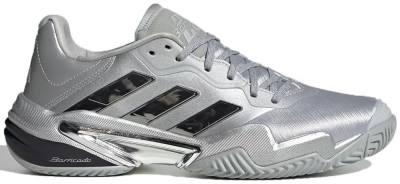 Кроссовки мужские Adidas Barricade 13 Silver Edition, Серебристые, с технологией Geofit, Torsion System (р. 40,5)