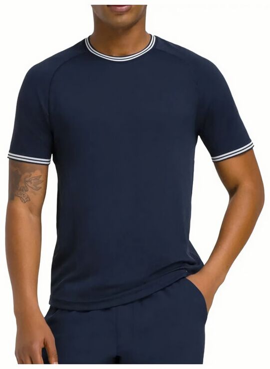(EU) Футболка мужская Wilson Court Performance Crew, Синяя (XL)