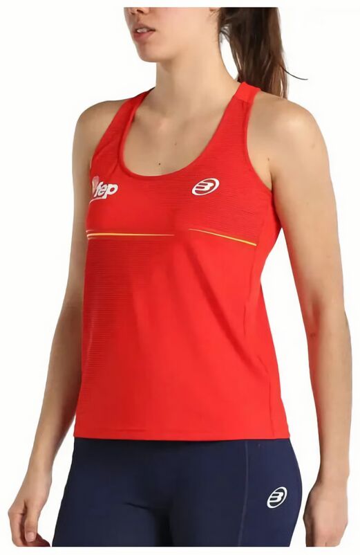 (EU) Майка женская Bullpadel Funi с лямками, Красная (L)