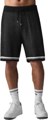 (CN) Шорты Alo Yoga 7" Sports Club Sweater Knit Basketball Short, Чёрные (M)