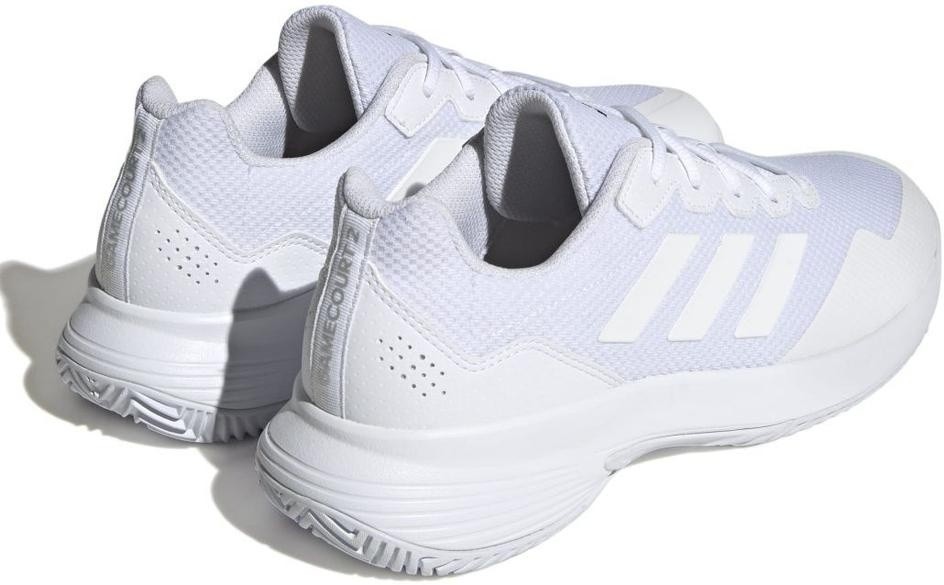 Кроссовки мужские Adidas GameCourt 2 M, Белые/Серебряные (р. 44)