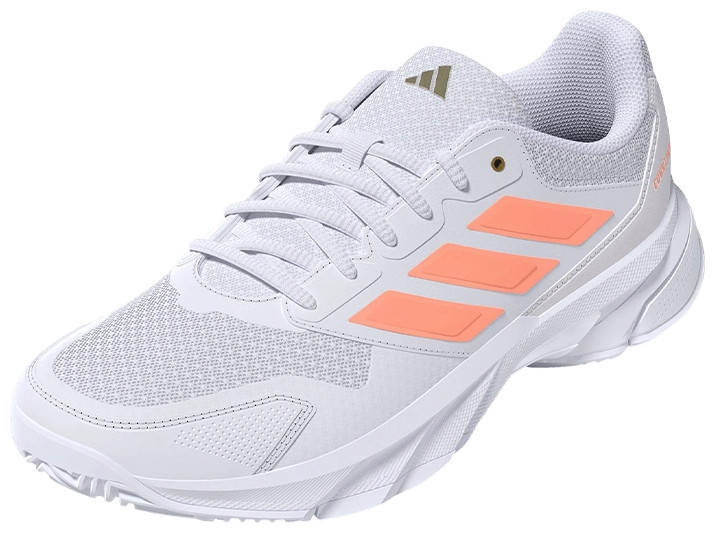 Кроссовки женские Adidas Courtjam Control 3, Кристально-Белый/Оранжевый (р. EUR 38)
