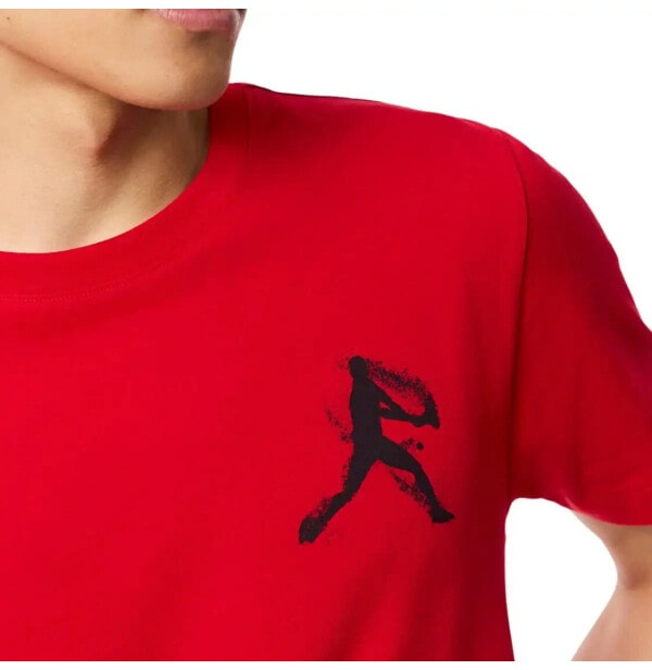 (EU) Футболка и кепка мужские Lacoste набор фаната Джоковича TH1044, Красная (XL)