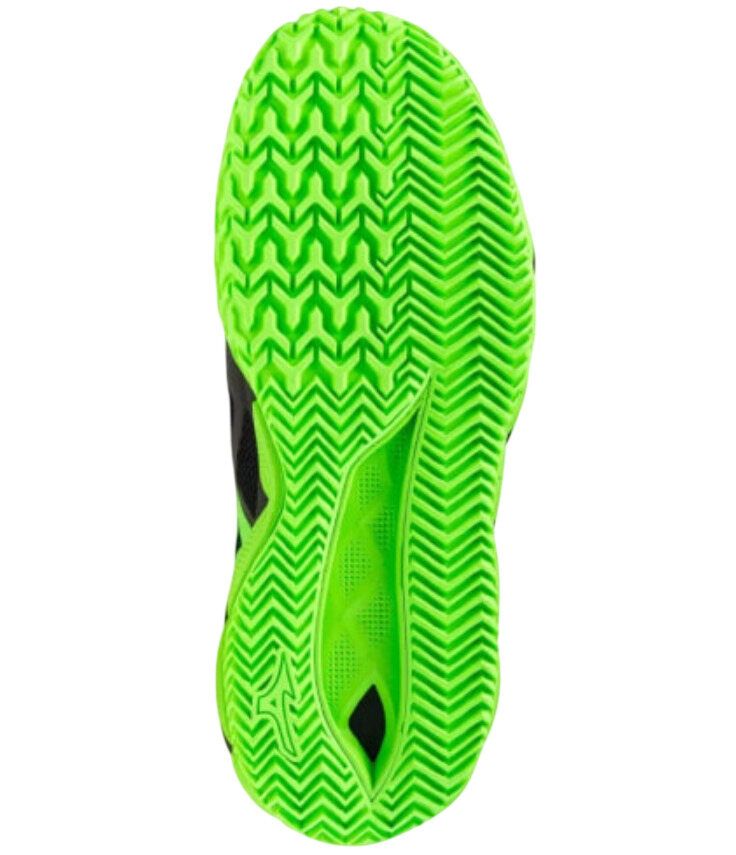 Кроссовки мужские Mizuno Wave Enforce Tour 2 Padel Black/Green 61Gb2605, Чёрные (р. 39.5)