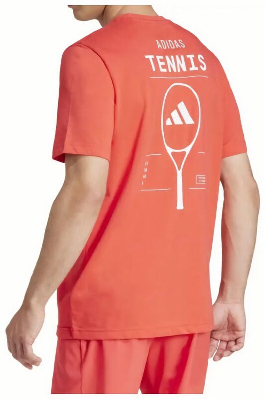 (EU) Футболка мужская Adidas с графическим принтом KME04, Оранжевая (S)