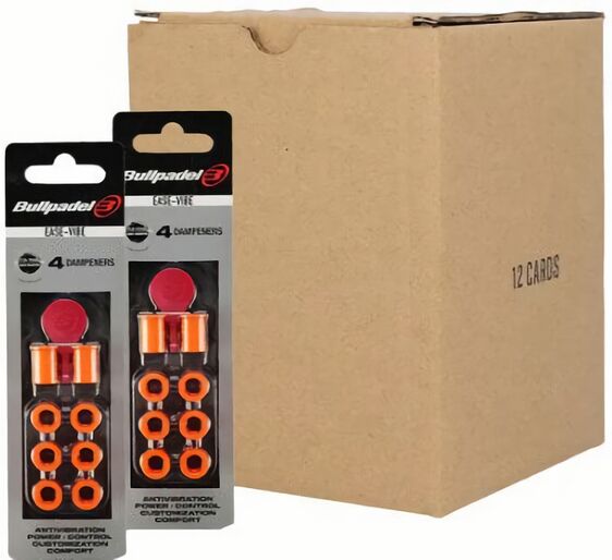 (EU) Виброгаситель для ракетки Bullpadel, Оранжевый, 12 блистеров (4 шт в упак)