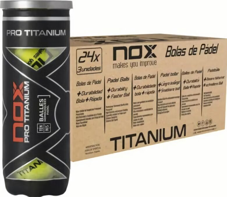 (EU) Мячи для падел тенниса Nox Pro Titanium, 24 банки (3 шт в банке)