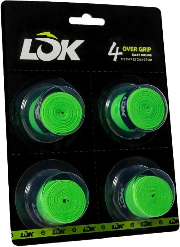 (EU) Овергрип для ракетки Lok AC1BA1GR, Зеленый (4 шт)