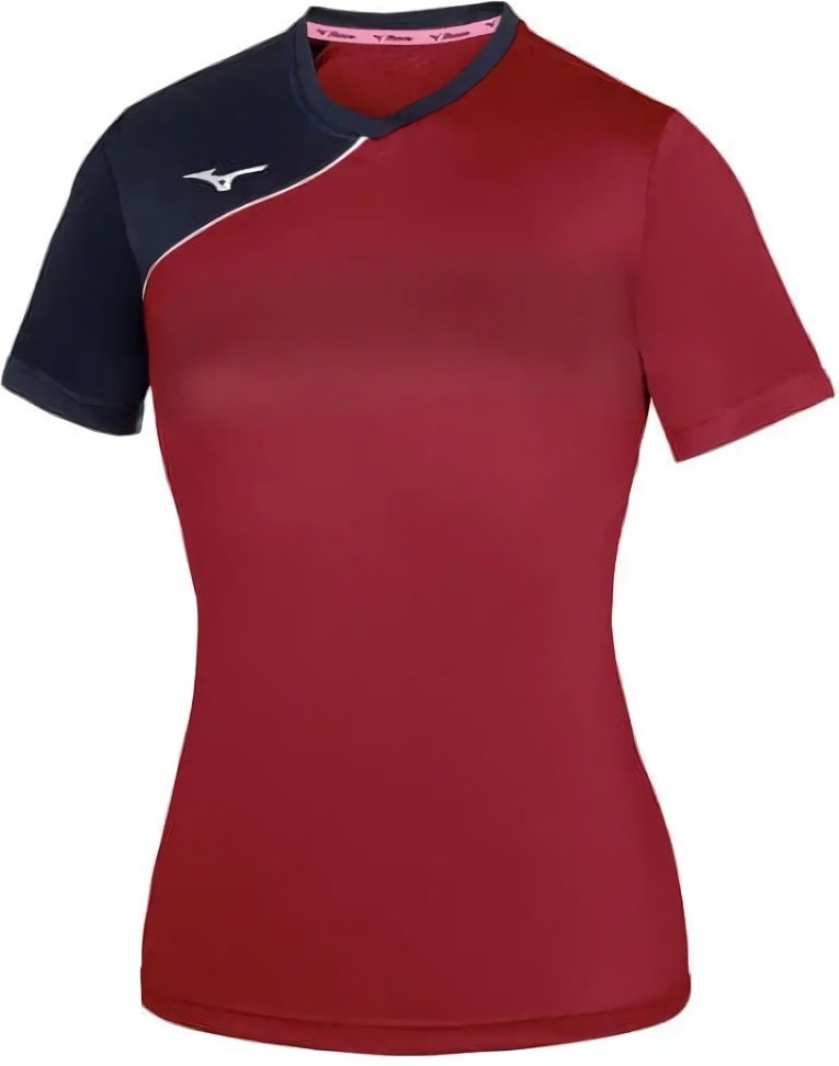 (EU) Футболка женская Mizuno Team Trad Soukyu, Бордовая (M)
