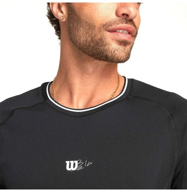 (EU) Футболка мужская Wilson Series Seamless Crew 2.0, Чёрная (L)