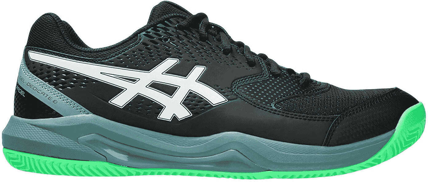 Кроссовки мужские Asics Gel-Dedicate 8, Черный/Зеленый (EUR 41.5)
