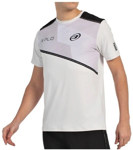 (EU) Футболка мужская Bullpadel Dinneno 25V, Серебристая (XL)