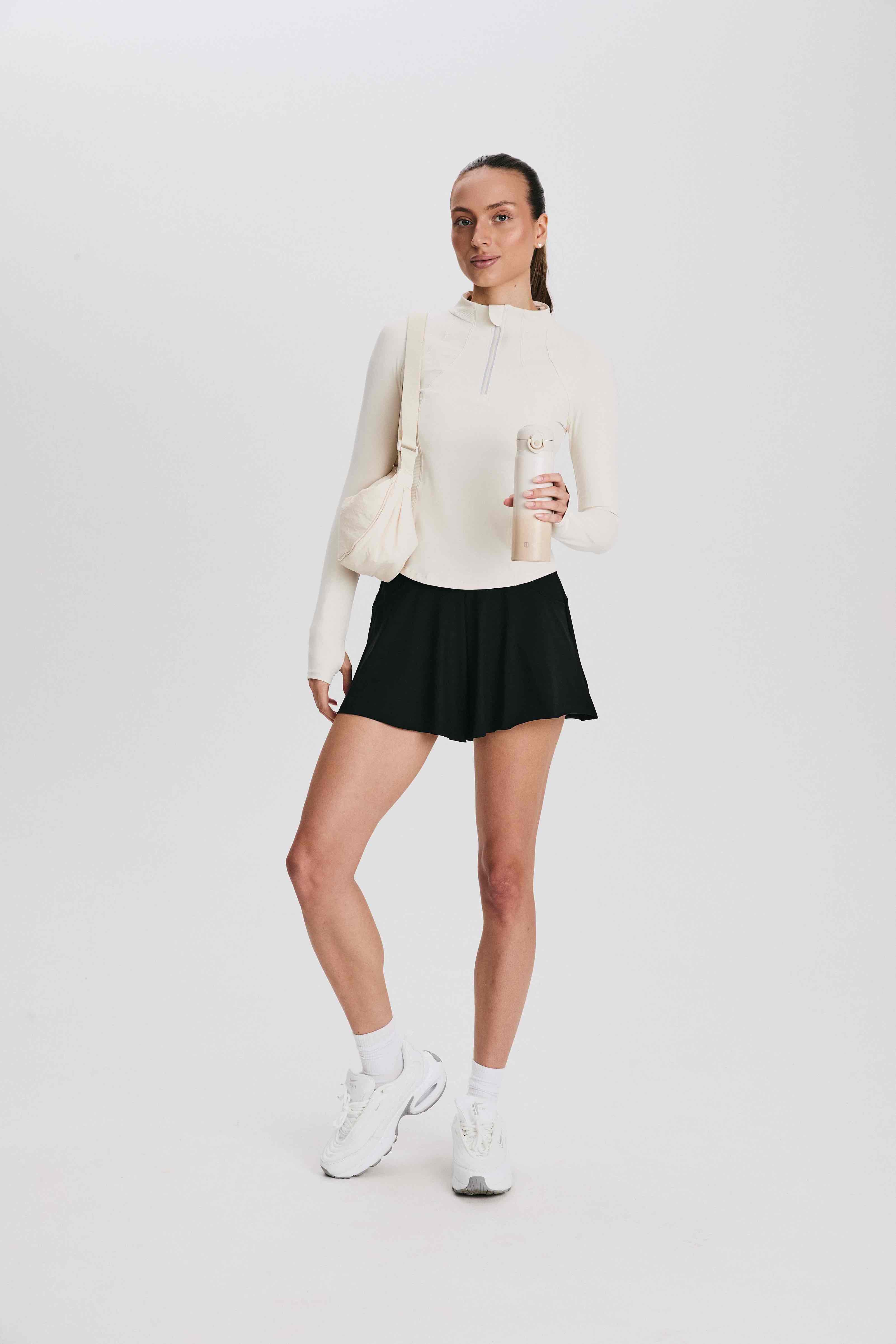 Лонгслив женский SURE Рашгард 1/2 zip с охлаждающим эффектом, Белый (L)