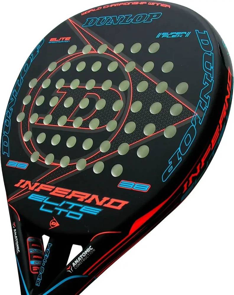 (EU) Ракетка для падел тенниса Dunlop Inferno Elite Lt G1 Hl Blue Orange