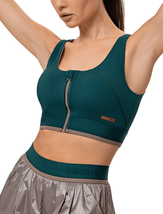 Топ женский Raqueta Zip, 23 W, Зелёный (M)