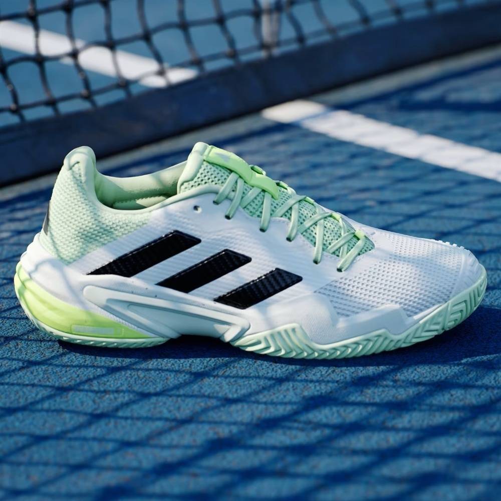 Кроссовки мужские Adidas Barricade 13, Белый/Зеленый/Черный, с системой Torsion (р. 43)