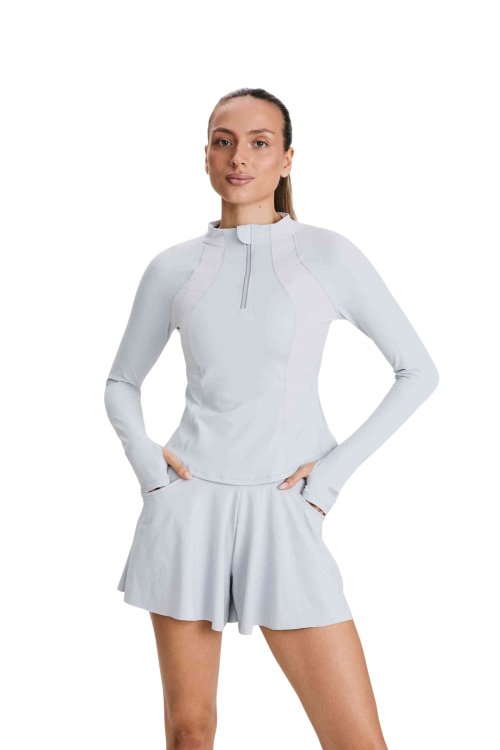 Лонгслив женский SURE 1/2 zip с охлаждающим эффектом, Голубой (S)